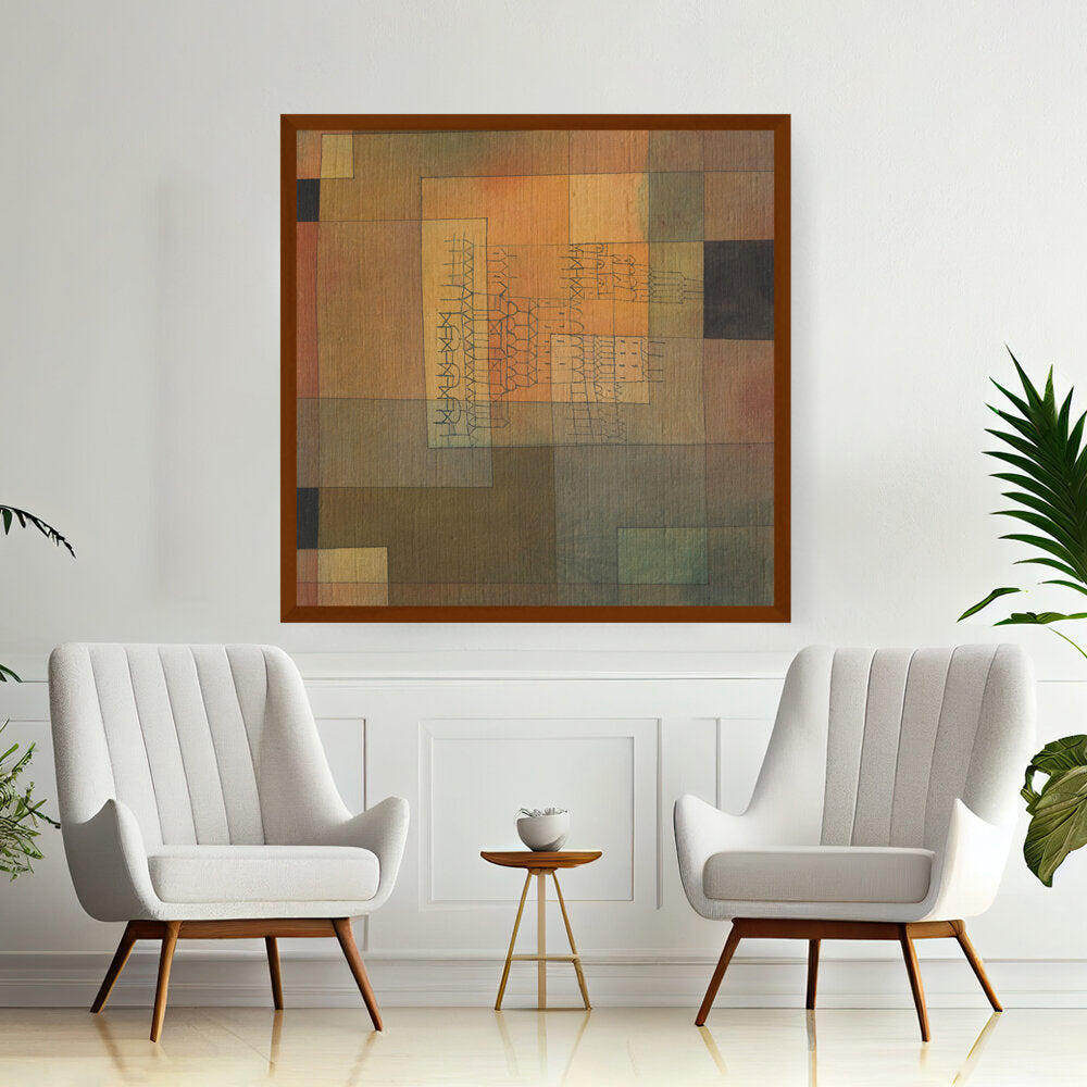 Artist3 - Art - Geometric Cityscape - Framed Canvas