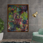 Artist3 - Art - Cacti In Color - Framed Canvas