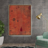 Artist3 - Art - Whimsical Red Landscape - Floating Framed Canvas