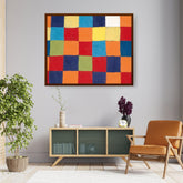 Artist3 - Art - Colorful Grid - Framed Canvas