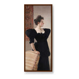 The Lady In Black - Framed Canvas