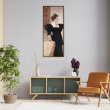 The Lady In Black - Floating Framed Canvas