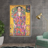 Artist4 - Art - Vibrant Portrait Of A Lady - Floating Framed Canvas