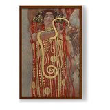 Woman With Snake 1 - Framed Canvas