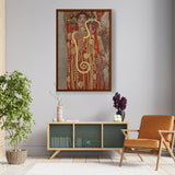 Woman With Snake 1 - Framed Canvas