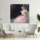 Artist4 - Art - Elegant Portrait In Pink - Acrylic Wall Photo