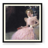 Elegant Portrait In Pink - Framed Wall Art
