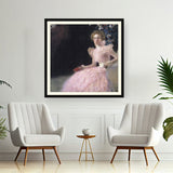 Artist4 - Art - Elegant Portrait In Pink - Framed Wall Art