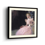 Elegant Portrait In Pink - Framed Wall Art