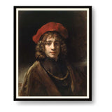Young Man With A Red Hat - Framed Wall Art