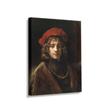 Young Man With A Red Hat - Wall Canvas