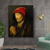 Artist4 - Art - Praying Old Woman - Wall Canvas