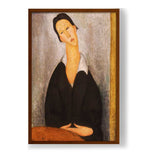 Woman In Black - Framed Canvas