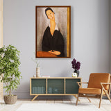 Woman In Black - Framed Canvas