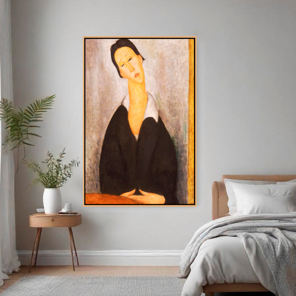 Artist4 - Art - Woman In Black - Floating Framed Canvas