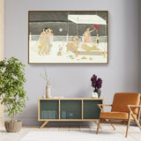 Seduction Scene On A Terrace - FLOATING FRAME