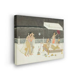 Seduction Scene On A Terrace - Wall Canvas