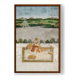 Princess Smoking A Hookah - Framed Canvas