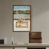 Artist5 - Art - Princess Smoking A Hookah - Framed Canvas