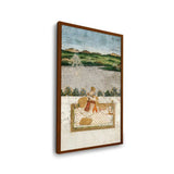 Princess Smoking A Hookah - Framed Canvas