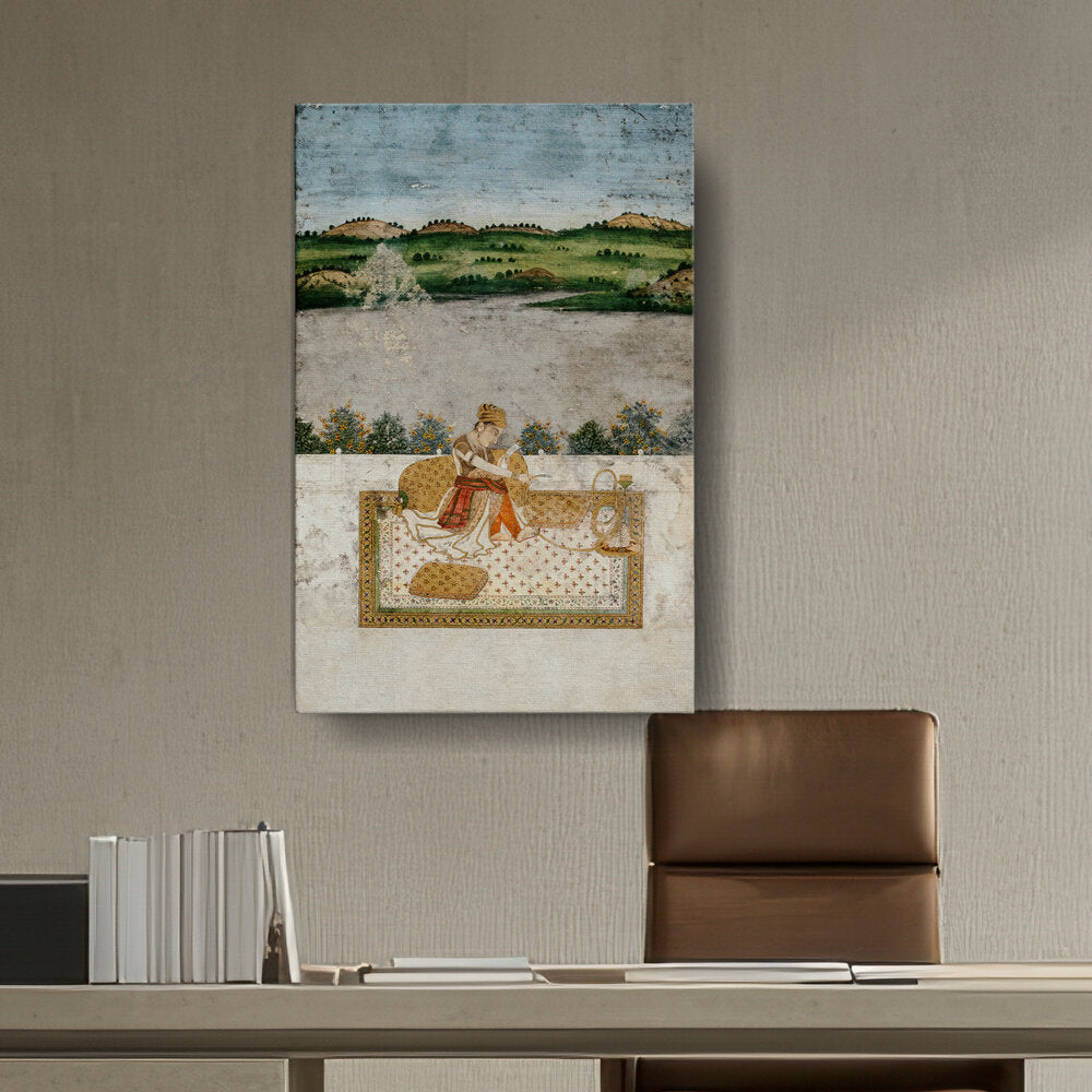 Artist5 - Art - Princess Smoking A Hookah - Wall Canvas