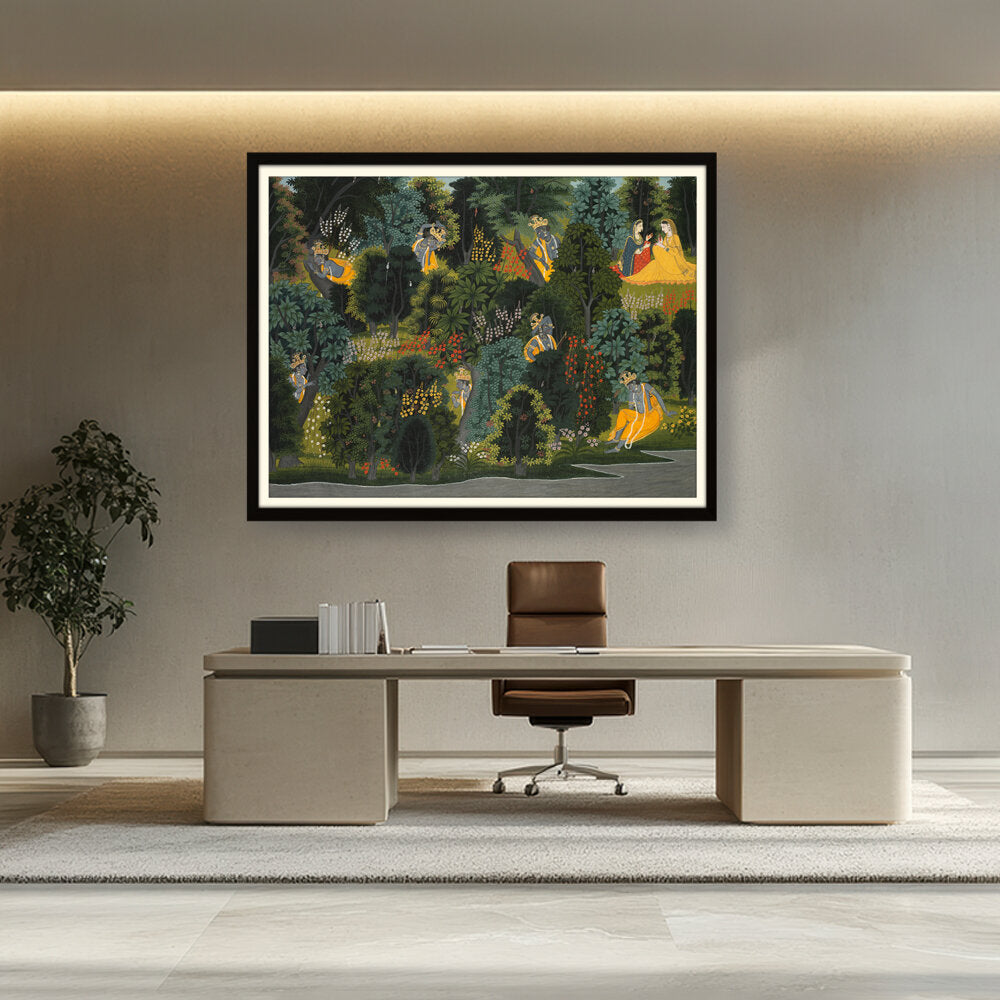 Artist5 - Art - Krishna's Longing For Radha - WALL MOUNT FRAME