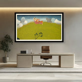 Artist5 - Art - Pradyumna And Mayavati Flying - WALL MOUNT FRAME