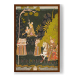 Watching Girls Swinging - Framed Canvas