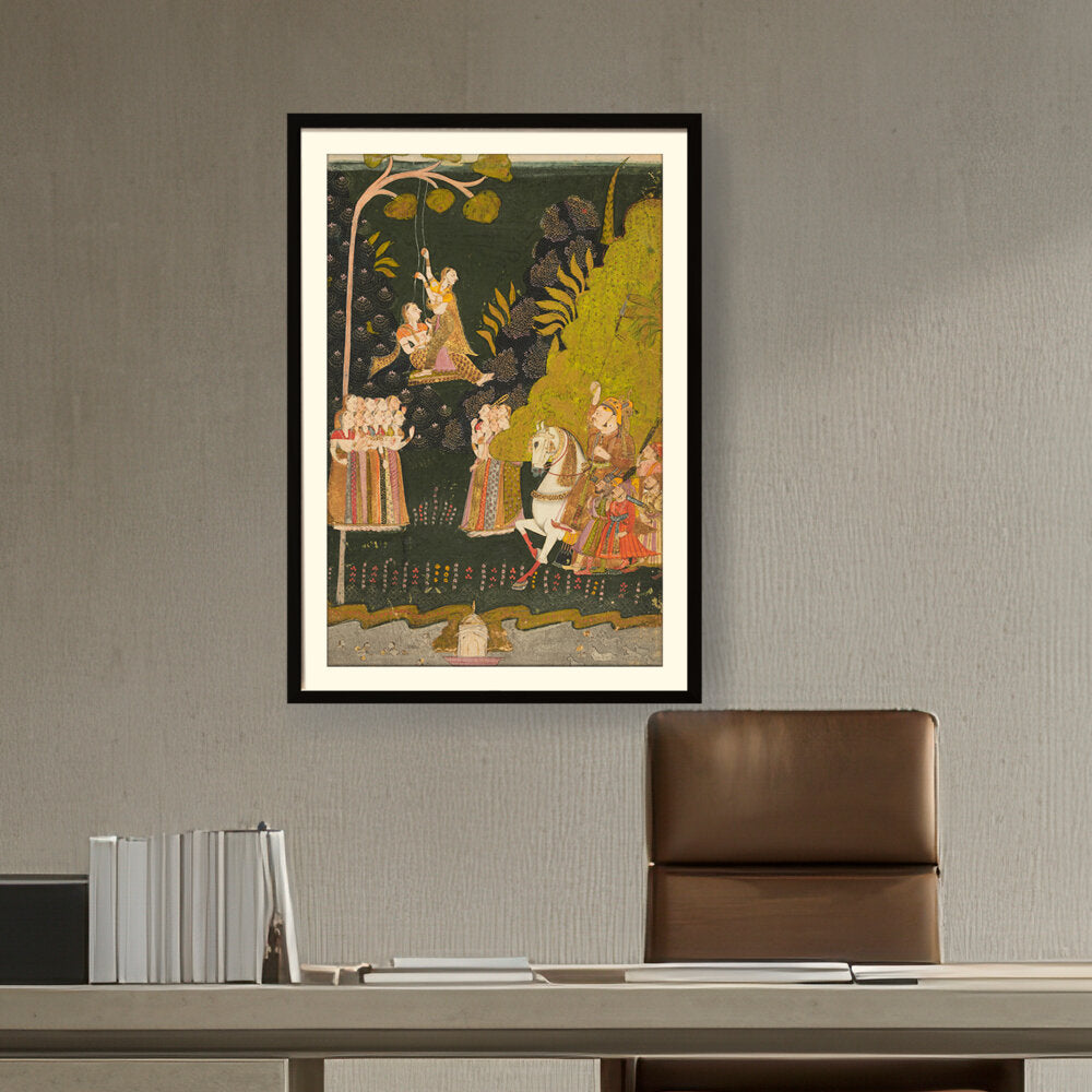 Artist5 - Art - Watching Girls Swinging - WALL MOUNT FRAME