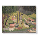 Krishna Summoning The Cows - Acrylic Wall Photo