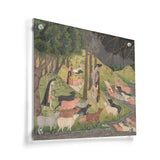 Krishna Summoning The Cows - Acrylic Wall Photo