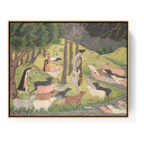 Krishna Summoning The Cows - FLOATING FRAME