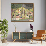 Krishna Summoning The Cows - FLOATING FRAME