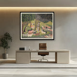 Artist5 - Art - Krishna Summoning The Cows - WALL MOUNT FRAME