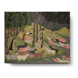Krishna Summoning The Cows - Wall Canvas