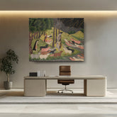 Artist5 - Art - Krishna Summoning The Cows - Wall Canvas