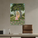 Artist5 - Art - Green And Pink Royal Princess - Acrylic Wall Photo