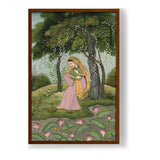 Green And Pink Royal Princess - Framed Canvas