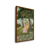 Green And Pink Royal Princess - Framed Canvas