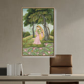 Artist5 - Art - Green And Pink Royal Princess - FLOATING FRAME