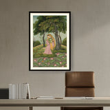 Artist5 - Art - Green And Pink Royal Princess - WALL MOUNT FRAME