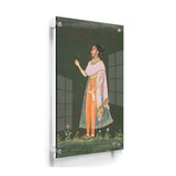 Lady Holding A Flower - Acrylic Wall Photo