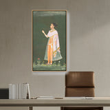 Artist5 - Art - Lady Holding A Flower - FLOATING FRAME