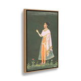 Lady Holding A Flower - FLOATING FRAME