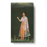 Lady Holding A Flower - Wall Canvas