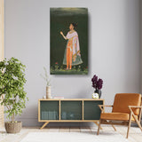 Lady Holding A Flower - Wall Canvas