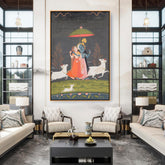 Artist5 - Art - Radha And Krishna In The Rain - FLOATING FRAME