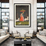 Artist5 - Art - Radha And Krishna In The Rain - WALL MOUNT FRAME