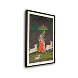 Radha And Krishna In The Rain - WALL MOUNT FRAME