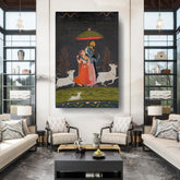 Artist5 - Art - Radha And Krishna In The Rain - Wall Canvas